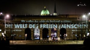 projektion, heldentor, wien